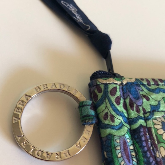 BEAUTIFUL BLUE FLORAL VERA RETIRED ID KEY PURSE - Picture 2 of 8